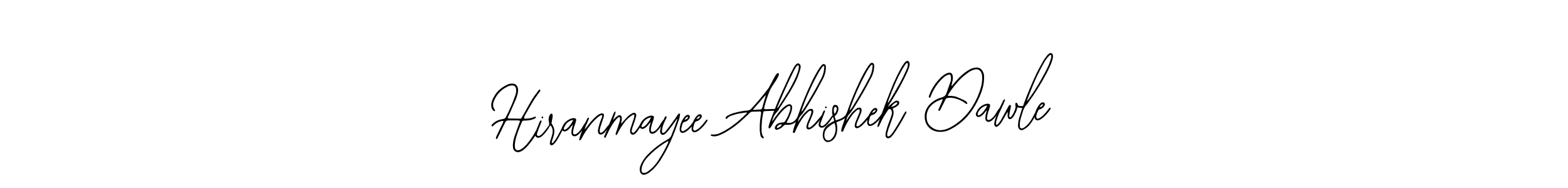 This is the best signature style for the Hiranmayee Abhishek Dawle name. Also you like these signature font (Bearetta-2O07w). Mix name signature. Hiranmayee Abhishek Dawle signature style 12 images and pictures png