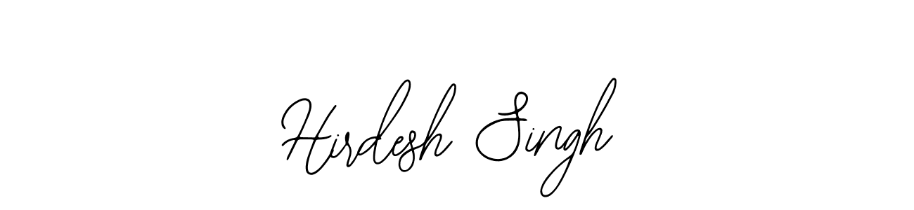 How to make Hirdesh Singh name signature. Use Bearetta-2O07w style for creating short signs online. This is the latest handwritten sign. Hirdesh Singh signature style 12 images and pictures png