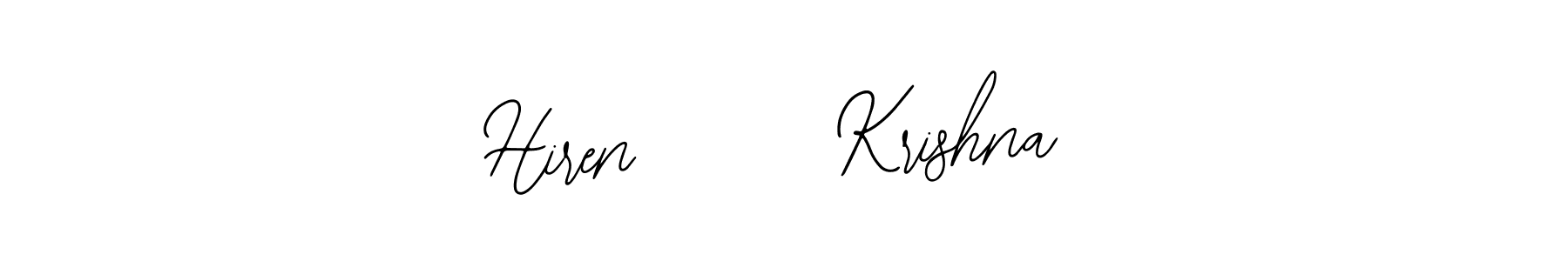 Also we have Hiren      Krishna name is the best signature style. Create professional handwritten signature collection using Bearetta-2O07w autograph style. Hiren      Krishna signature style 12 images and pictures png