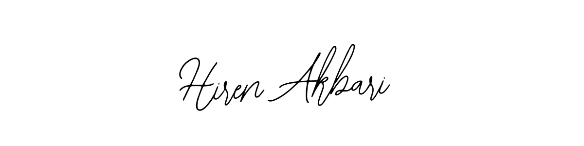 Also You can easily find your signature by using the search form. We will create Hiren Akbari name handwritten signature images for you free of cost using Bearetta-2O07w sign style. Hiren Akbari signature style 12 images and pictures png