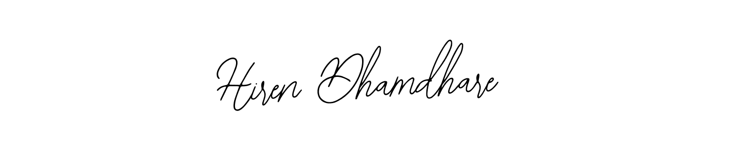 Make a beautiful signature design for name Hiren Dhamdhare. With this signature (Bearetta-2O07w) style, you can create a handwritten signature for free. Hiren Dhamdhare signature style 12 images and pictures png