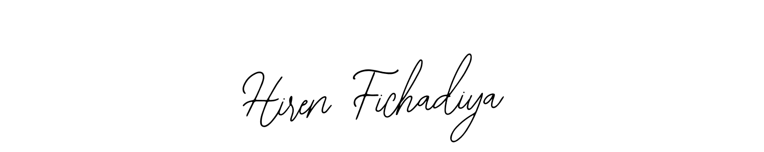 Make a beautiful signature design for name Hiren Fichadiya. Use this online signature maker to create a handwritten signature for free. Hiren Fichadiya signature style 12 images and pictures png