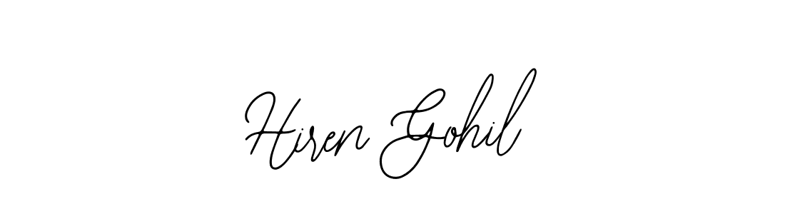 Similarly Bearetta-2O07w is the best handwritten signature design. Signature creator online .You can use it as an online autograph creator for name Hiren Gohil. Hiren Gohil signature style 12 images and pictures png