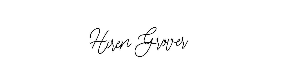 if you are searching for the best signature style for your name Hiren Grover. so please give up your signature search. here we have designed multiple signature styles  using Bearetta-2O07w. Hiren Grover signature style 12 images and pictures png