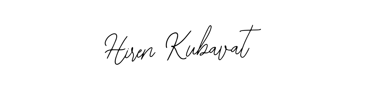 Use a signature maker to create a handwritten signature online. With this signature software, you can design (Bearetta-2O07w) your own signature for name Hiren Kubavat. Hiren Kubavat signature style 12 images and pictures png