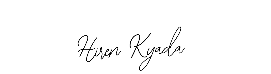 Make a beautiful signature design for name Hiren Kyada. Use this online signature maker to create a handwritten signature for free. Hiren Kyada signature style 12 images and pictures png