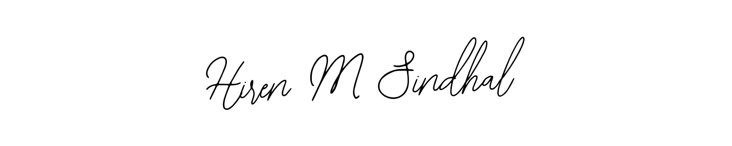 How to make Hiren M Sindhal signature? Bearetta-2O07w is a professional autograph style. Create handwritten signature for Hiren M Sindhal name. Hiren M Sindhal signature style 12 images and pictures png