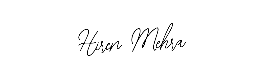 Design your own signature with our free online signature maker. With this signature software, you can create a handwritten (Bearetta-2O07w) signature for name Hiren Mehra. Hiren Mehra signature style 12 images and pictures png