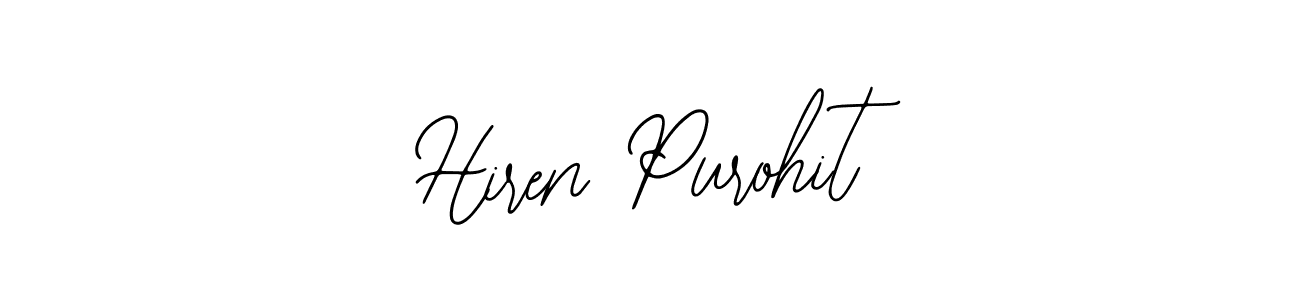 Design your own signature with our free online signature maker. With this signature software, you can create a handwritten (Bearetta-2O07w) signature for name Hiren Purohit. Hiren Purohit signature style 12 images and pictures png