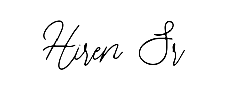 A classic penmanship look for Hiren Sr. The Bearetta-2O07w font brings timeless elegance and confidence to every signed document. Hiren Sr signature style 12 images and pictures png