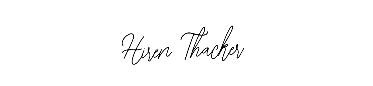 How to make Hiren Thacker signature? Bearetta-2O07w is a professional autograph style. Create handwritten signature for Hiren Thacker name. Hiren Thacker signature style 12 images and pictures png