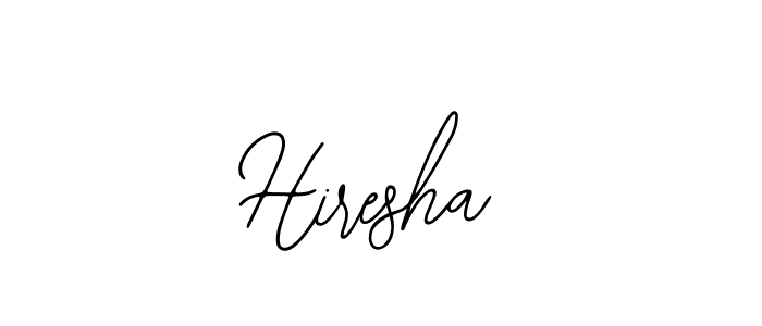 Use a signature maker to create a handwritten signature online. With this signature software, you can design (Bearetta-2O07w) your own signature for name Hiresha. Hiresha signature style 12 images and pictures png