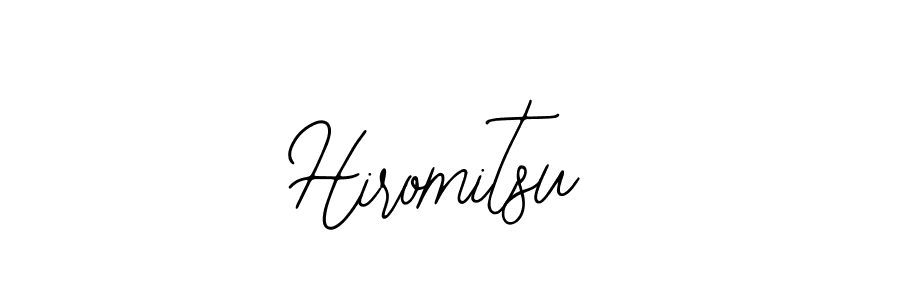 Design your own signature with our free online signature maker. With this signature software, you can create a handwritten (Bearetta-2O07w) signature for name Hiromitsu. Hiromitsu signature style 12 images and pictures png