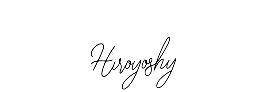 How to make Hiroyoshy name signature. Use Bearetta-2O07w style for creating short signs online. This is the latest handwritten sign. Hiroyoshy signature style 12 images and pictures png