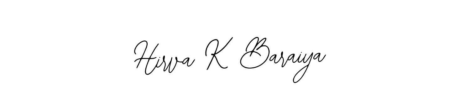 How to make Hirva K Baraiya signature? Bearetta-2O07w is a professional autograph style. Create handwritten signature for Hirva K Baraiya name. Hirva K Baraiya signature style 12 images and pictures png