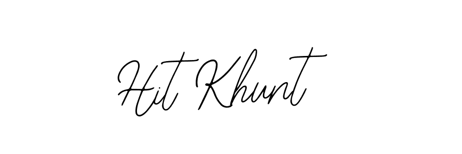 Create a beautiful signature design for name Hit Khunt. With this signature (Bearetta-2O07w) fonts, you can make a handwritten signature for free. Hit Khunt signature style 12 images and pictures png