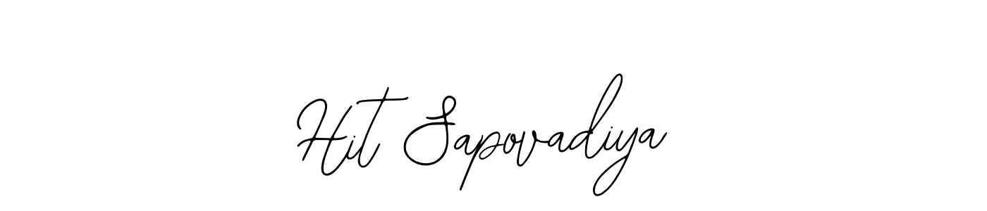 Hit Sapovadiya stylish signature style. Best Handwritten Sign (Bearetta-2O07w) for my name. Handwritten Signature Collection Ideas for my name Hit Sapovadiya. Hit Sapovadiya signature style 12 images and pictures png