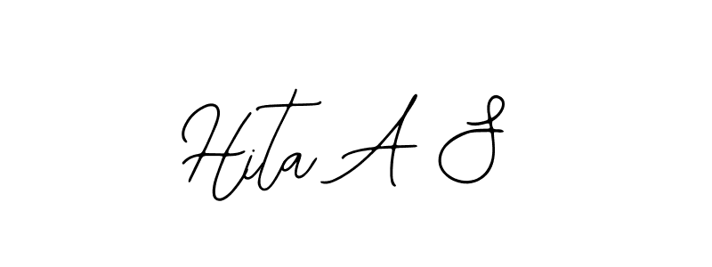 The best way (Bearetta-2O07w) to make a short signature is to pick only two or three words in your name. The name Hita A S include a total of six letters. For converting this name. Hita A S signature style 12 images and pictures png