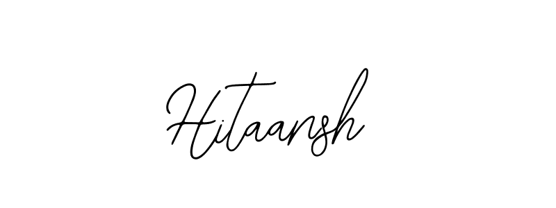 Use a signature maker to create a handwritten signature online. With this signature software, you can design (Bearetta-2O07w) your own signature for name Hitaansh. Hitaansh signature style 12 images and pictures png
