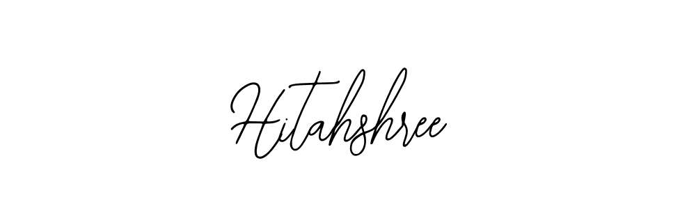 How to make Hitahshree name signature. Use Bearetta-2O07w style for creating short signs online. This is the latest handwritten sign. Hitahshree signature style 12 images and pictures png