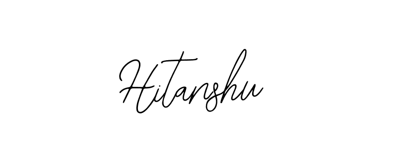 Use a signature maker to create a handwritten signature online. With this signature software, you can design (Bearetta-2O07w) your own signature for name Hitanshu. Hitanshu signature style 12 images and pictures png