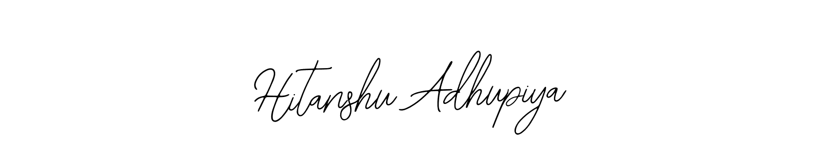 How to make Hitanshu Adhupiya name signature. Use Bearetta-2O07w style for creating short signs online. This is the latest handwritten sign. Hitanshu Adhupiya signature style 12 images and pictures png