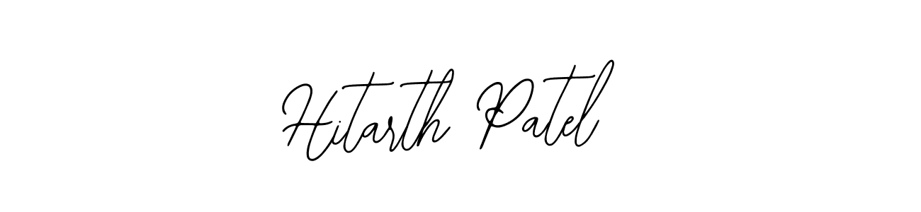 Also You can easily find your signature by using the search form. We will create Hitarth Patel name handwritten signature images for you free of cost using Bearetta-2O07w sign style. Hitarth Patel signature style 12 images and pictures png