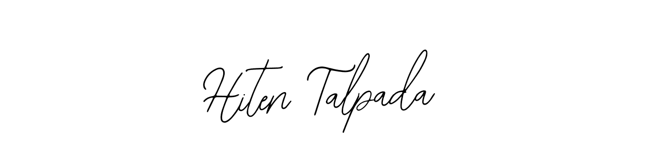 Design your own signature with our free online signature maker. With this signature software, you can create a handwritten (Bearetta-2O07w) signature for name Hiten Talpada. Hiten Talpada signature style 12 images and pictures png