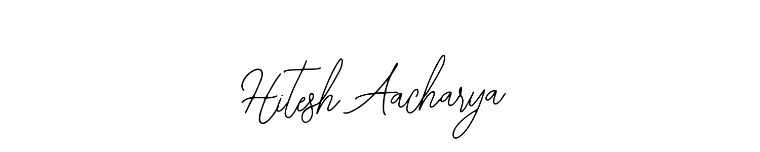 Similarly Bearetta-2O07w is the best handwritten signature design. Signature creator online .You can use it as an online autograph creator for name Hitesh Aacharya. Hitesh Aacharya signature style 12 images and pictures png