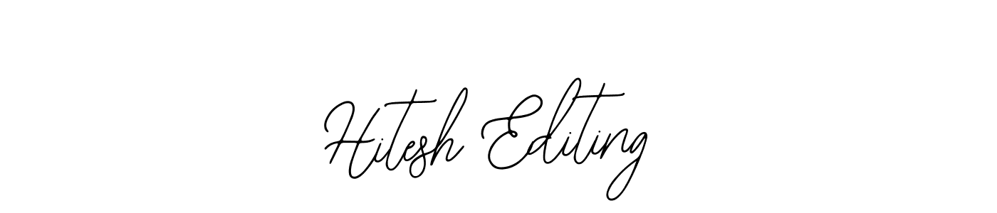 Use a signature maker to create a handwritten signature online. With this signature software, you can design (Bearetta-2O07w) your own signature for name Hitesh Editing. Hitesh Editing signature style 12 images and pictures png