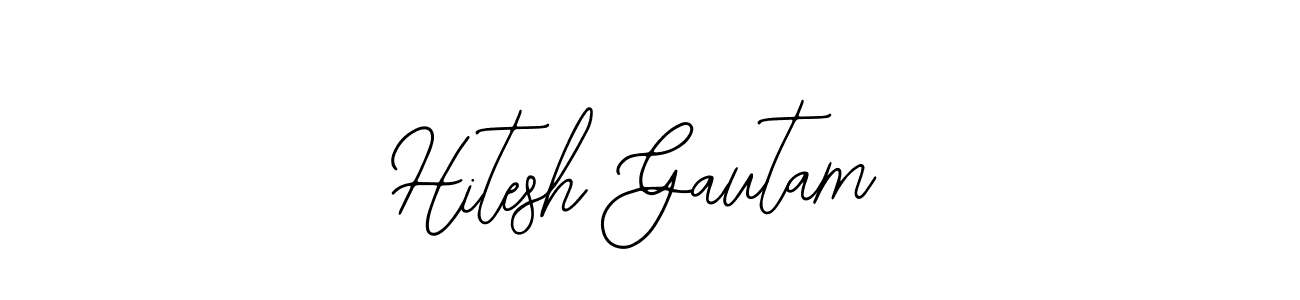 Design your own signature with our free online signature maker. With this signature software, you can create a handwritten (Bearetta-2O07w) signature for name Hitesh Gautam. Hitesh Gautam signature style 12 images and pictures png