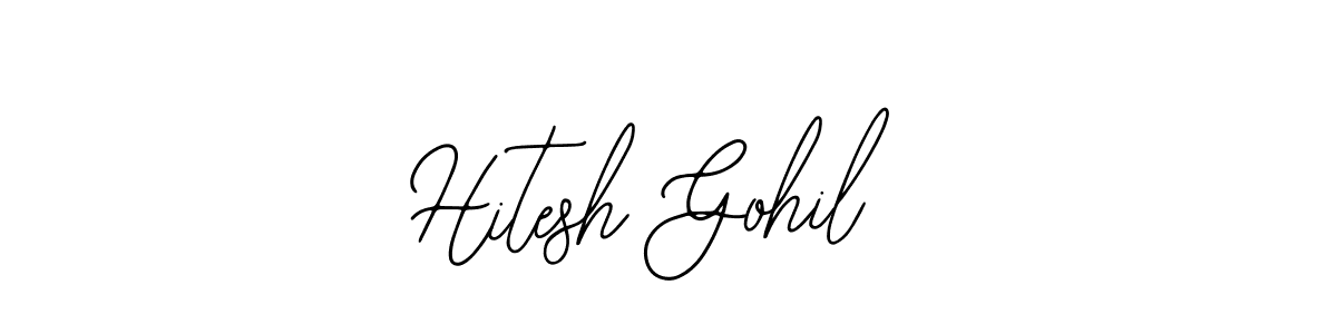 This is the best signature style for the Hitesh Gohil name. Also you like these signature font (Bearetta-2O07w). Mix name signature. Hitesh Gohil signature style 12 images and pictures png
