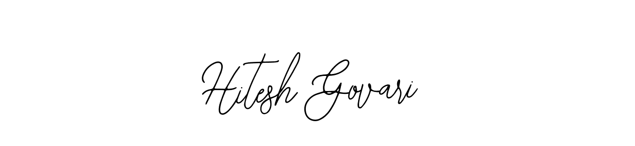 This is the best signature style for the Hitesh Govari name. Also you like these signature font (Bearetta-2O07w). Mix name signature. Hitesh Govari signature style 12 images and pictures png