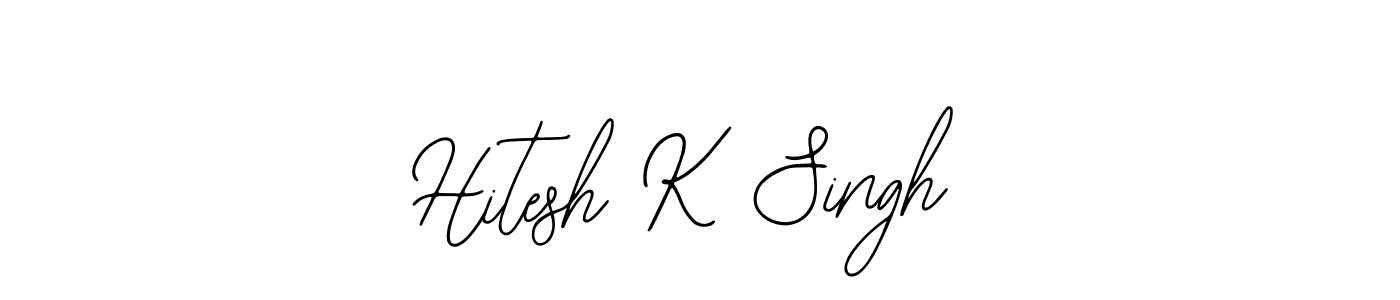 Make a beautiful signature design for name Hitesh K Singh. With this signature (Bearetta-2O07w) style, you can create a handwritten signature for free. Hitesh K Singh signature style 12 images and pictures png