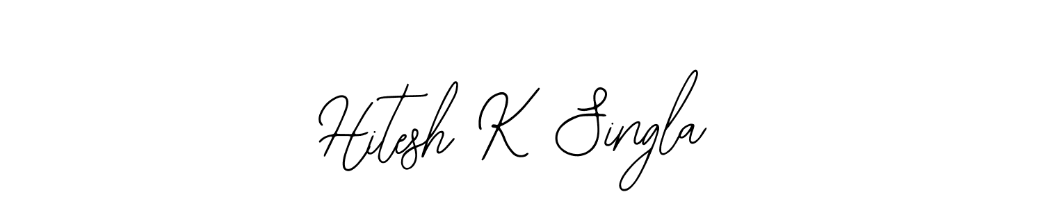 Use a signature maker to create a handwritten signature online. With this signature software, you can design (Bearetta-2O07w) your own signature for name Hitesh K Singla. Hitesh K Singla signature style 12 images and pictures png