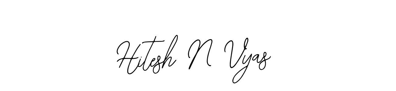 You should practise on your own different ways (Bearetta-2O07w) to write your name (Hitesh N Vyas) in signature. don't let someone else do it for you. Hitesh N Vyas signature style 12 images and pictures png