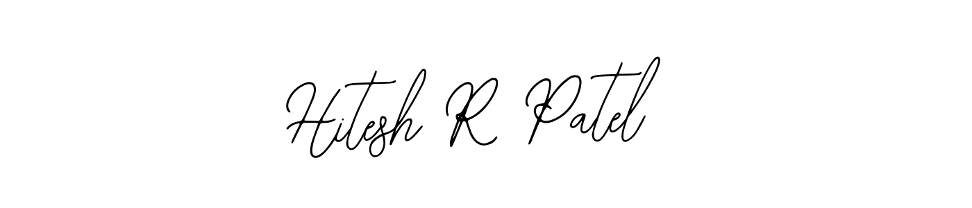 How to make Hitesh R Patel name signature. Use Bearetta-2O07w style for creating short signs online. This is the latest handwritten sign. Hitesh R Patel signature style 12 images and pictures png