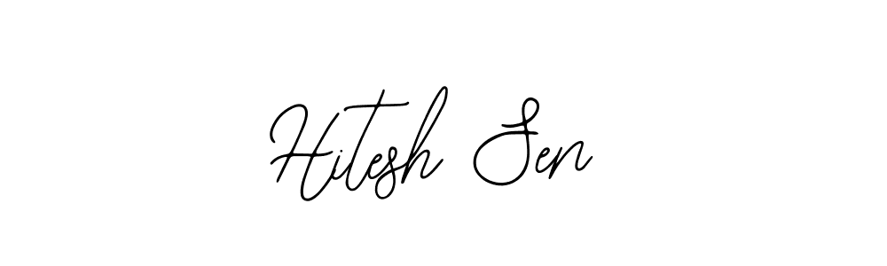 Bearetta-2O07w is a professional signature style that is perfect for those who want to add a touch of class to their signature. It is also a great choice for those who want to make their signature more unique. Get Hitesh Sen name to fancy signature for free. Hitesh Sen signature style 12 images and pictures png