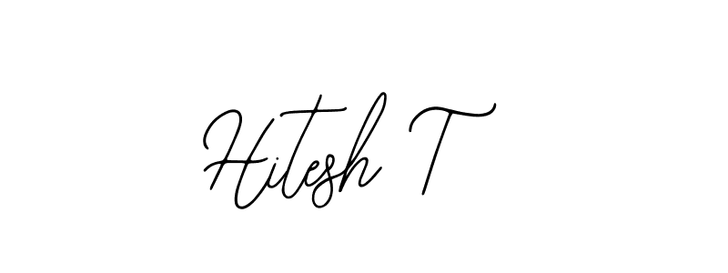 Hitesh T stylish signature style. Best Handwritten Sign (Bearetta-2O07w) for my name. Handwritten Signature Collection Ideas for my name Hitesh T. Hitesh T signature style 12 images and pictures png