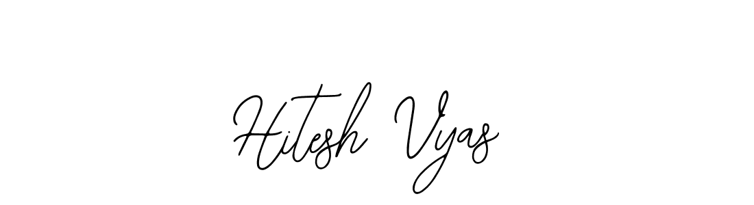 How to make Hitesh Vyas name signature. Use Bearetta-2O07w style for creating short signs online. This is the latest handwritten sign. Hitesh Vyas signature style 12 images and pictures png