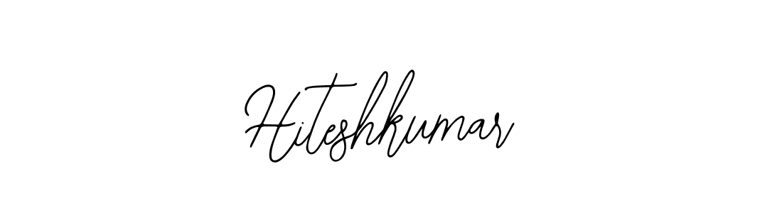 How to make Hiteshkumar name signature. Use Bearetta-2O07w style for creating short signs online. This is the latest handwritten sign. Hiteshkumar signature style 12 images and pictures png