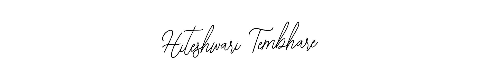 How to make Hiteshwari Tembhare name signature. Use Bearetta-2O07w style for creating short signs online. This is the latest handwritten sign. Hiteshwari Tembhare signature style 12 images and pictures png