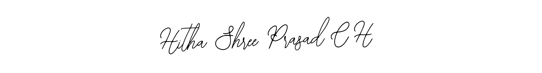 You should practise on your own different ways (Bearetta-2O07w) to write your name (Hitha Shree Prasad C H) in signature. don't let someone else do it for you. Hitha Shree Prasad C H signature style 12 images and pictures png