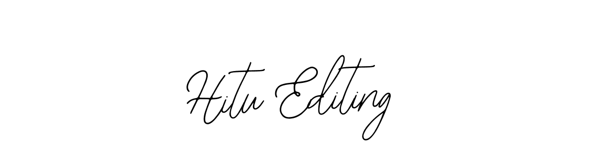 How to make Hitu Editing name signature. Use Bearetta-2O07w style for creating short signs online. This is the latest handwritten sign. Hitu Editing signature style 12 images and pictures png