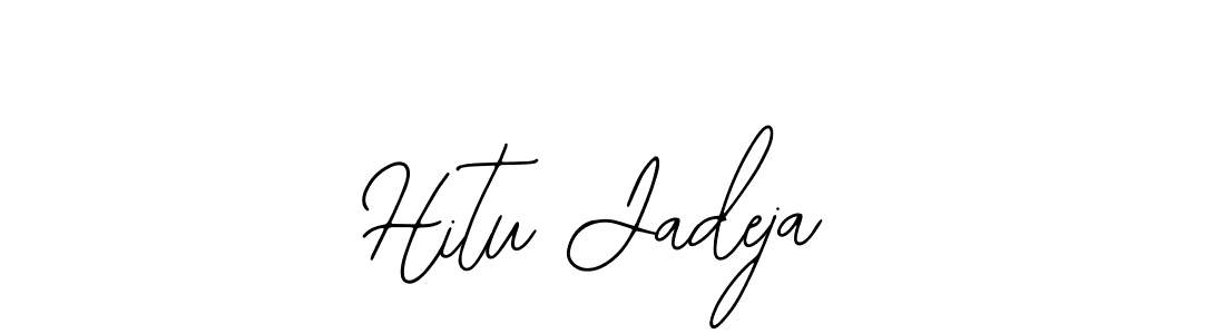 Use a signature maker to create a handwritten signature online. With this signature software, you can design (Bearetta-2O07w) your own signature for name Hitu Jadeja. Hitu Jadeja signature style 12 images and pictures png