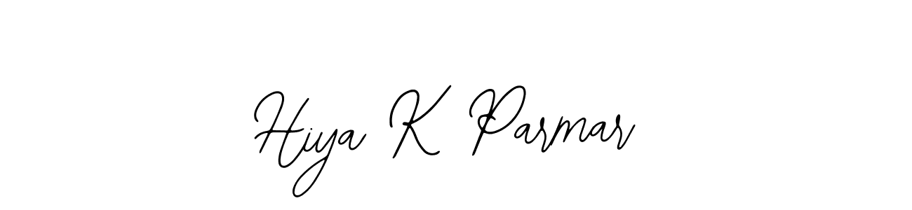 Also we have Hiya K Parmar name is the best signature style. Create professional handwritten signature collection using Bearetta-2O07w autograph style. Hiya K Parmar signature style 12 images and pictures png