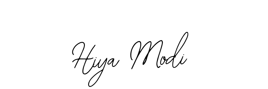 The best way (Bearetta-2O07w) to make a short signature is to pick only two or three words in your name. The name Hiya Modi include a total of six letters. For converting this name. Hiya Modi signature style 12 images and pictures png