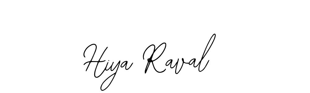 How to make Hiya Raval name signature. Use Bearetta-2O07w style for creating short signs online. This is the latest handwritten sign. Hiya Raval signature style 12 images and pictures png