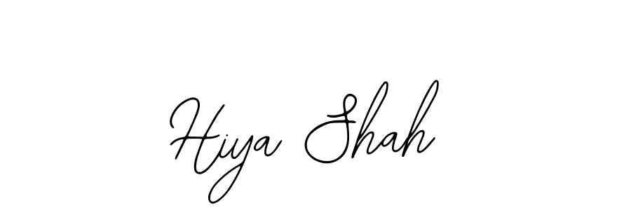 Use a signature maker to create a handwritten signature online. With this signature software, you can design (Bearetta-2O07w) your own signature for name Hiya Shah. Hiya Shah signature style 12 images and pictures png