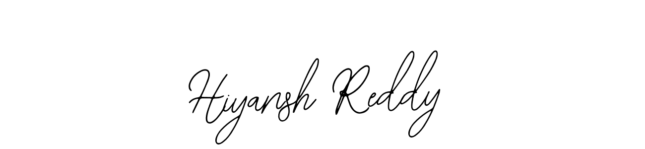 You should practise on your own different ways (Bearetta-2O07w) to write your name (Hiyansh Reddy) in signature. don't let someone else do it for you. Hiyansh Reddy signature style 12 images and pictures png